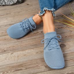 Womens Wide Fit Sneakers Flats Minimalist Breathable Wide Width Sneakers Mesh Barefoot Walking Shoes Comfortable Casual Shoes