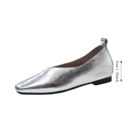 Women's Loafers Genuine Leather Luxury Shoes Heels Pumps Square Toe Elegant Mary Janes Shoes for Height-increasing Insoles