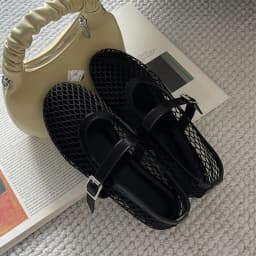 Aneikeh Round Toe Flat Shoes Women Non Slip Flat Sandals Sizes 35-43 Breathable Mesh Beach Outdoor Shallow Comfortable Shoes