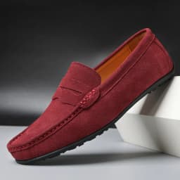 High Quality Leather Men Loafers Slip on Mens Casual Shoes Fashion Flats Male Driving Shoes Moccasins Ten Colors Size 38-47