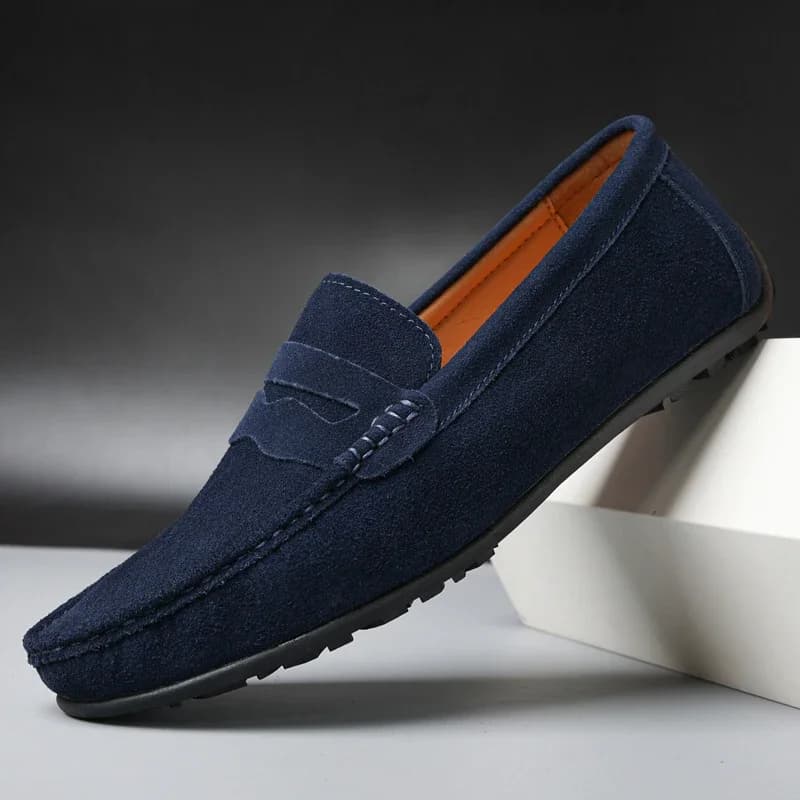 High Quality Leather Men Loafers Slip on Mens Casual Shoes Fashion Flats Male Driving Shoes Moccasins Ten Colors Size 38-47