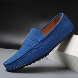 High Quality Leather Men Loafers Slip on Mens Casual Shoes Fashion Flats Male Driving Shoes Moccasins Ten Colors Size 38-47