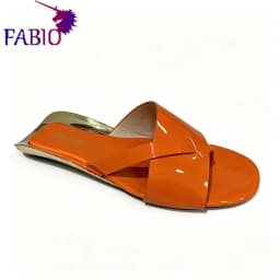 FABIO PENNY Summer Women Cross Strap Sandals Flat Gold Heel Non-slip Beach Flip Flops for Ladies, Slip-on Ladies' Flip-Flops