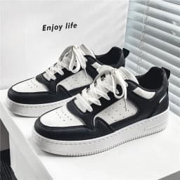 Men's Spring Summer Breathable Sneakers Trendy Versatile Thick-Soled White Sports Casual Shoes