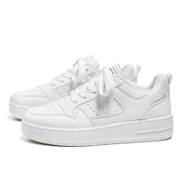 Men's Spring Summer Breathable Sneakers Trendy Versatile Thick-Soled White Sports Casual Shoes