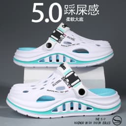 2026 New Men's Holes oes Summer Thi Bot Anti-Slip Driving Beach Slippers Spor Casual EVA Injection Moulding Footwear