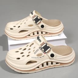 2026 New Men's Holes oes Summer Thi Bot Anti-Slip Driving Beach Slippers Spor Casual EVA Injection Moulding Footwear