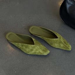 Mules Shoes for Women Flats Slippers Slingback Summer Sandals 2026 New Fashion Suede Flip Flops Dress Brand Designer Woman Shoes