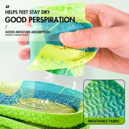 Sports Air Cushion High Elastic Running Insoles PU Shock-absorbing Soft Breathable Size 35-46
