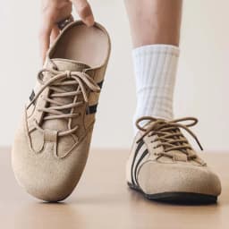 Lefu Shoes Men's Lightweight Bean Shoes Summer One Step Push Lazy Breathable Casual Half Support Slippers for Men