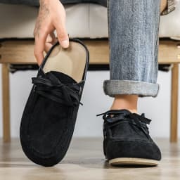 Lefu Shoes Men's Lightweight Bean Shoes Summer One Step Push Lazy Breathable Casual Half Support Slippers for Men