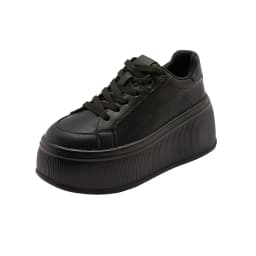 Platform White Shoes Women's Sneaker New Casual Sports Muffin Shoe Heightening Lace-up Women Board Shoes