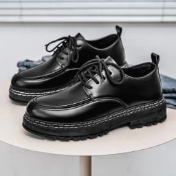 Men's Casual Loafers Black Fashionable Dress Shoes Elegant Formal Footwear Comfortable Slip-On Footgear