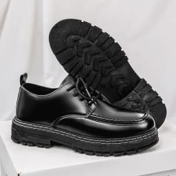 Men's Casual Loafers Black Fashionable Dress Shoes Elegant Formal Footwear Comfortable Slip-On Footgear