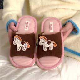 Women Men House Fur Slippers Casual Cute Lovely Animals Pattern Design All Season Indoor Non-slip Warm Soft Soles Comfy Home New