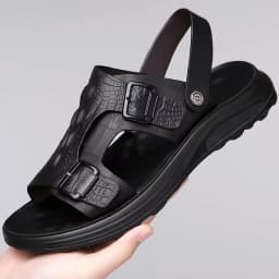 Men's Driving Sandals - Waterproof Anti-Slip Soft Sole Beach Shoes, Summer Indoor/Outdoor Dual-Use Comfort Slide Flip Flops