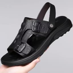 Men's Driving Sandals - Waterproof Anti-Slip Soft Sole Beach Shoes, Summer Indoor/Outdoor Dual-Use Comfort Slide Flip Flops