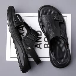 Men's Driving Sandals - Waterproof Anti-Slip Soft Sole Beach Shoes, Summer Indoor/Outdoor Dual-Use Comfort Slide Flip Flops
