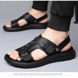 Men's Driving Sandals - Waterproof Anti-Slip Soft Sole Beach Shoes, Summer Indoor/Outdoor Dual-Use Comfort Slide Flip Flops