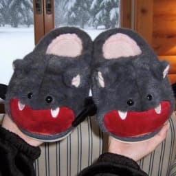 Women House Fur Slippers Casual Cute Lovely Bat Design Dark Grey Winter Indoor Non-slip Warm Soft Soles Comfy Home Female New