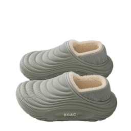 Baotou Waterproof Cotton Slippers, Home Cotton Shoes, Winter Warm and Non Slip Couple Cotton Slippers