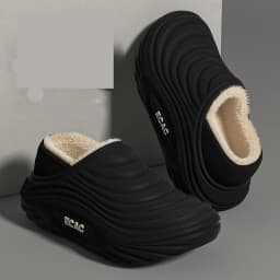 Baotou Waterproof Cotton Slippers, Home Cotton Shoes, Winter Warm and Non Slip Couple Cotton Slippers
