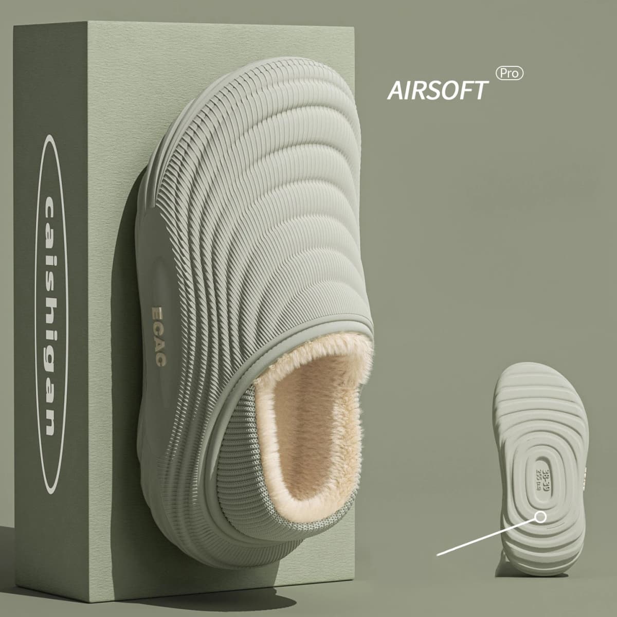 Baotou Waterproof Cotton Slippers, Home Cotton Shoes, Winter Warm and Non Slip Couple Cotton Slippers