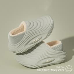 Baotou Waterproof Cotton Slippers, Home Cotton Shoes, Winter Warm and Non Slip Couple Cotton Slippers