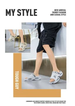Light luxury and soft men's sandals 2026 new thick-soled anti-skid outdoor driving two wear beach shoes