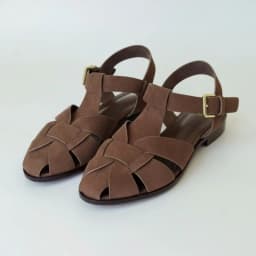 Brown Gladiator Sandals for Women 2026 New Summer Retro Woven Closed Toe Flat Sandals Comfort Buckle Strap Shoes