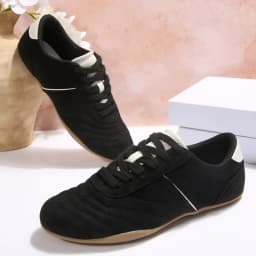 Women Natural Suede Leather Lace-up 2026 New Sneakers Round Toe Soft Comfort Casual Female Outdoor Drive/walk Shoes for Woman