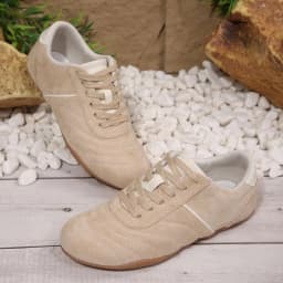Women Natural Suede Leather Lace-up 2026 New Sneakers Round Toe Soft Comfort Casual Female Outdoor Drive/walk Shoes for Woman
