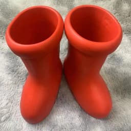 Astro Boy Style Japanese Minimalist Mid-Calf Rain Boots for Men, Fashionable Waterproof Outdoor Boots, Lightweight and Durable Rubber Shoes