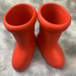 Astro Boy Style Japanese Minimalist Mid-Calf Rain Boots for Men, Fashionable Waterproof Outdoor Boots, Lightweight and Durable Rubber Shoes