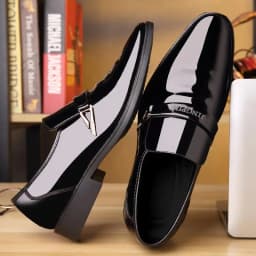 Spring Autumn Men's New Leather Shoes Casual Patent Leather Oxford footwear Moccasin Fashion business shoes Trend non slip Shoe