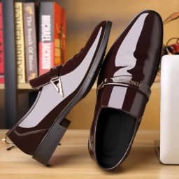 Spring Autumn Men's New Leather Shoes Casual Patent Leather Oxford footwear Moccasin Fashion business shoes Trend non slip Shoe