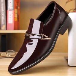 Spring Autumn Men's New Leather Shoes Casual Patent Leather Oxford footwear Moccasin Fashion business shoes Trend non slip Shoe