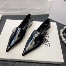 Women Flats Shoes Fashion Pointed Toe Loafers Shoes Autumn 2025 Designer Brand Dress Work Platform Elegant Zapatillas De Mujer