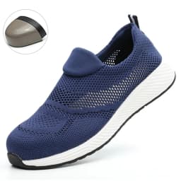 Summer Lightweight Work Sneakers Steel Toe Men Women Tennis Work Safety Shoes Breathable Construction Shoes Work Boots Footwear