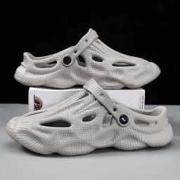Litfun Summer Clogs Sandals For Men New Outdoor Soft Botton Beach Slippers Anti-slip EVA Garden Shoes Fashion Hollow Hole Shoes