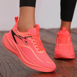 Women's Sneakers Breathable Knitted Mesh Comfortable Flat Lace Up Shoes Trendy Fashionable Casual Outdoor Women Running 2026