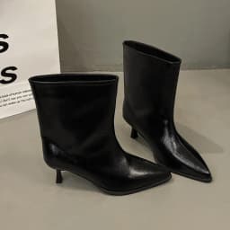Winter Thin Low Heels Women Knee-High Boots Fashion Pointed Toe Wedding Party Shoes Ladies Elegant Slip On Long Booties