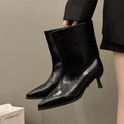 Winter Thin Low Heels Women Knee-High Boots Fashion Pointed Toe Wedding Party Shoes Ladies Elegant Slip On Long Booties