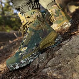 High-Top Leather Men's Boots Breathable Desert Combat Boots Outdoor Non-slip Hiking Boots Men Motorcycle Boots Work Ankle Boots