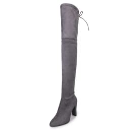 Women's Boots 2026 Autumn and Winter New European and American Style Plus Size Knee High Boots High Heels Round Toe Frosted Boot