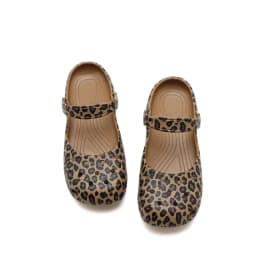 2026 Trendy Women's Leopard Print Mary Jane Clogs 5cm Thick Platform Sandals Arch Support Soft Sole Non-slip Beach Summer Wedges