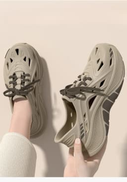 Thick soled perforated shoes for men summer new style driver's driving anti slip and anti odor soft bottom EVA sandals for men
