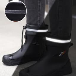 Men's Outdoor Work Rain Boots British Style Anti-Slip Waterproof Drawstring Drum Mouth Universal Four Season Comfortable Fit