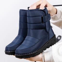 Windproof Waterproof Platform Snow Boots Women Keep Warm Thick Plush Winter Shoes Woman Non Slip Cotton Ankle Boots Plus Size 44