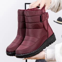 Windproof Waterproof Platform Snow Boots Women Keep Warm Thick Plush Winter Shoes Woman Non Slip Cotton Ankle Boots Plus Size 44